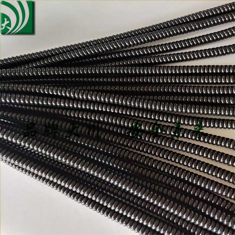 3 * 0-75 square spring wire spiral cable straight outer diameter 6 8 mm PU with black white