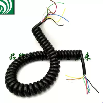 Supply spiral cable 6-core 0 5 0 75 1 0PU spring wire six-core coil spring wire