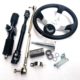 Aluminum profile four-wheel electric motorcycle kart accessories aluminum steering gear steering wheel universal joint pull rod
