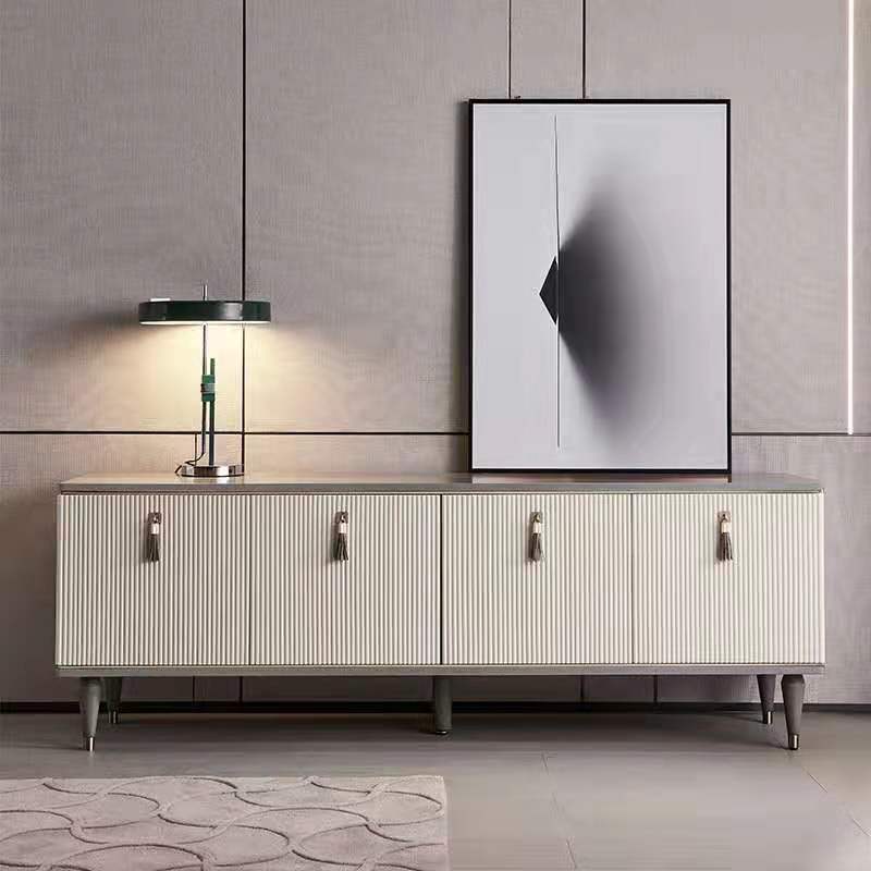 Light luxury TV cabinet post-modern minimalist living room storage metal minimalist style TV cabinet audio-visual cabinet floor cabinet