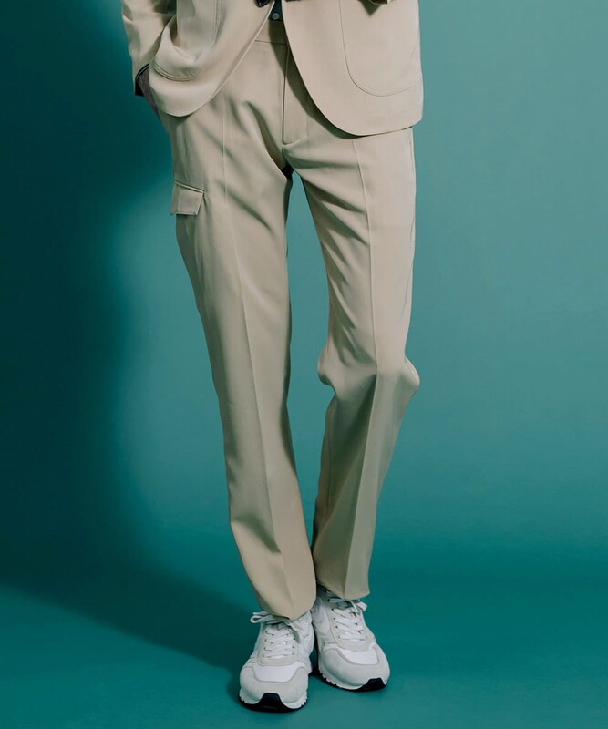 The Great Gatsby Dry-Fit Imported Acetate Fabric Single-Pocket Decorative Men's Casual Pants and Suit Set