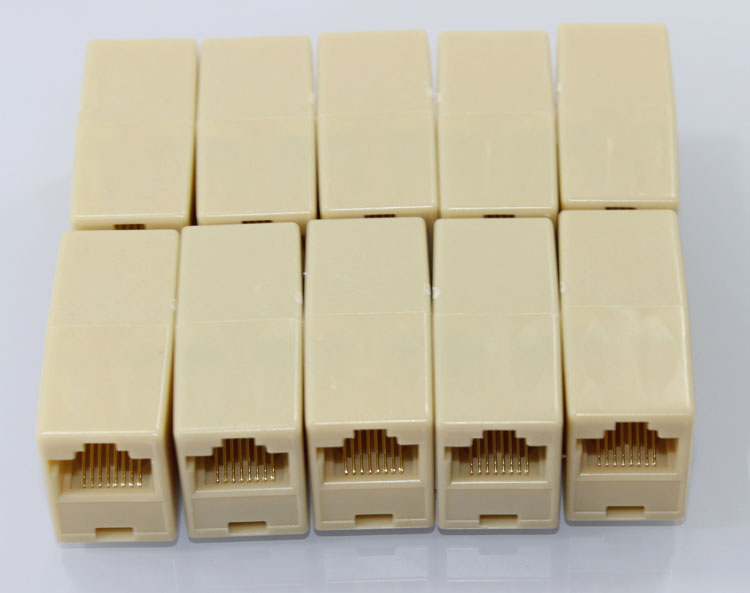 RJ45 network route connector Internet double-pass head network via headnet route to joint crystal head joint