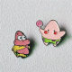 SpongeBob SquarePants Patrick Star Brooch ຮູບເງົາ Animation ແລະໂທລະພາບ Peripheral Character Cartoon Badge Cute Versatile Hat Pin