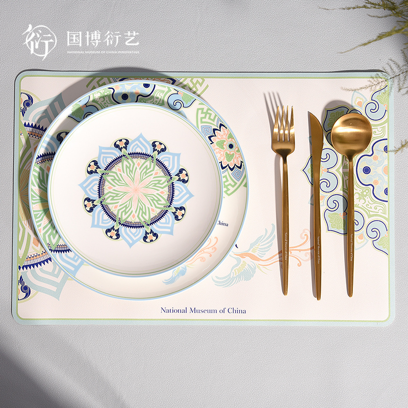 The National Museum of China Has a Fenglaiyi Tableware Set, a Housewarming Gift, Plates, and Placemats, Suitable as Gifts for Friends and Elders