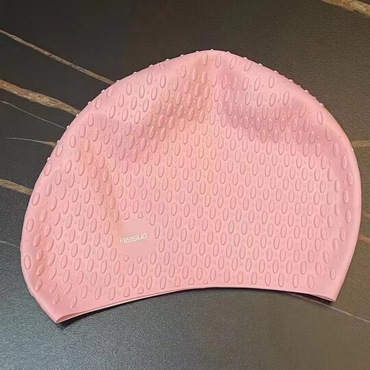 Foreign Trade Sped Swimming Cap with Long Hair, Silicone Particles, High Elasticity, Comfortable, Ear Protection, Waterproof, Suitable for Both Men and Women, Adults and Children