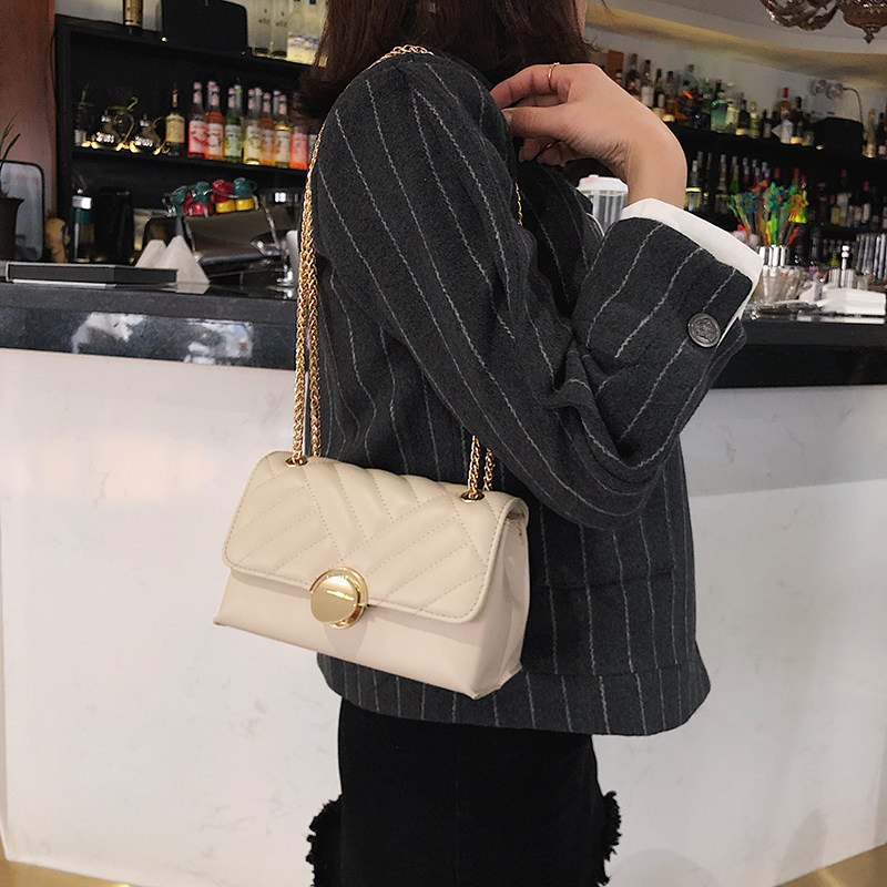 Boomer Bag Packs Women Bag 2022 New Fashion Embroidered Line Single Shoulder Bag Sloped Satchel Small Square Bag Foreign Pie texture Women's Package