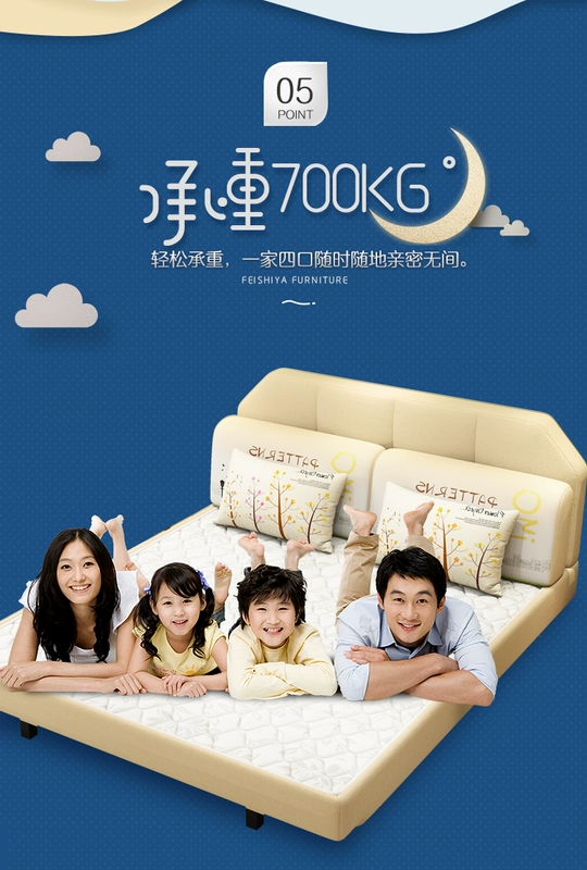 Có thể gập lại căn hộ nhỏ phòng khách sofa phòng khách đôi dual-sử dụng đa chức năng beanbag 1,5 1,8 tatami - Ghế sô pha ghế sofa phòng khách