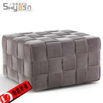 Nordic Cloth Art Bed Tailbench Creativity Light Extravaganza Weave Multifunction Swapped Stool Brief Modern Cloakroom Footstool