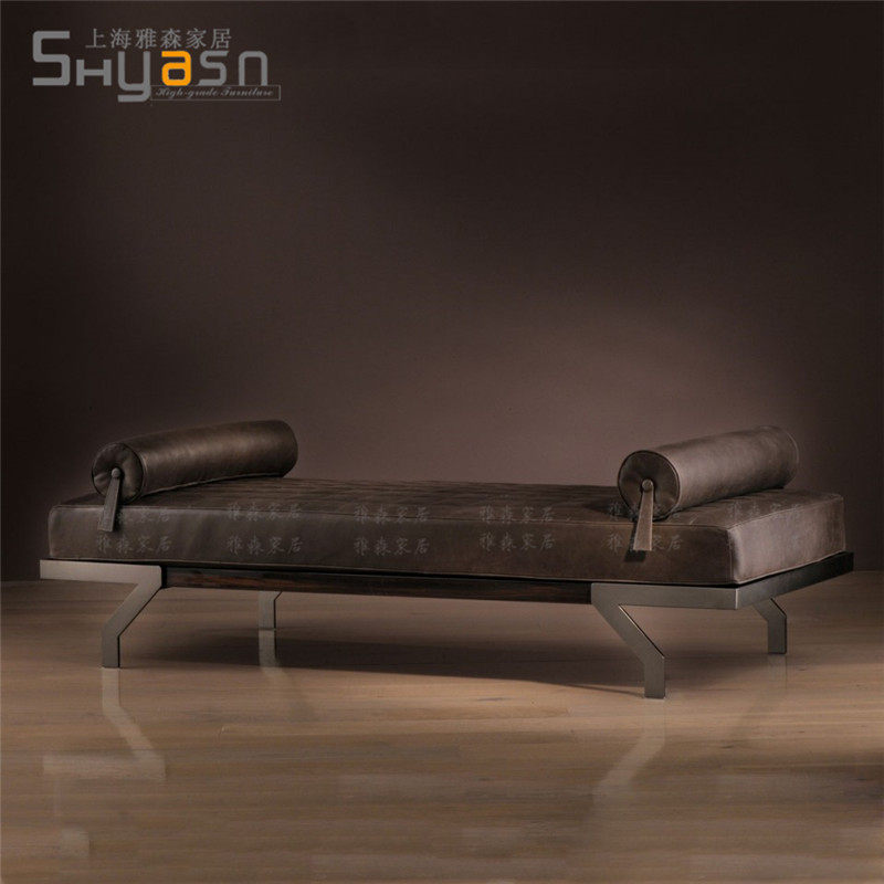 Nordic light luxury hallway wearing shoe stool living room sofa stool changing shoe stool metal bedroom bed end stool foot long stool