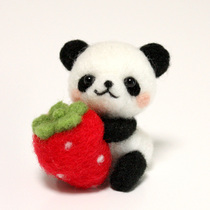 Wool felt poke fun Adult Pass the time Handmade DIY production Novice material pack Hold strawberry panda