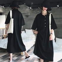 Summer net red money polo shirt with dress dress with dress code loose spring dress short sleeve T-shirt 200 catty blouse