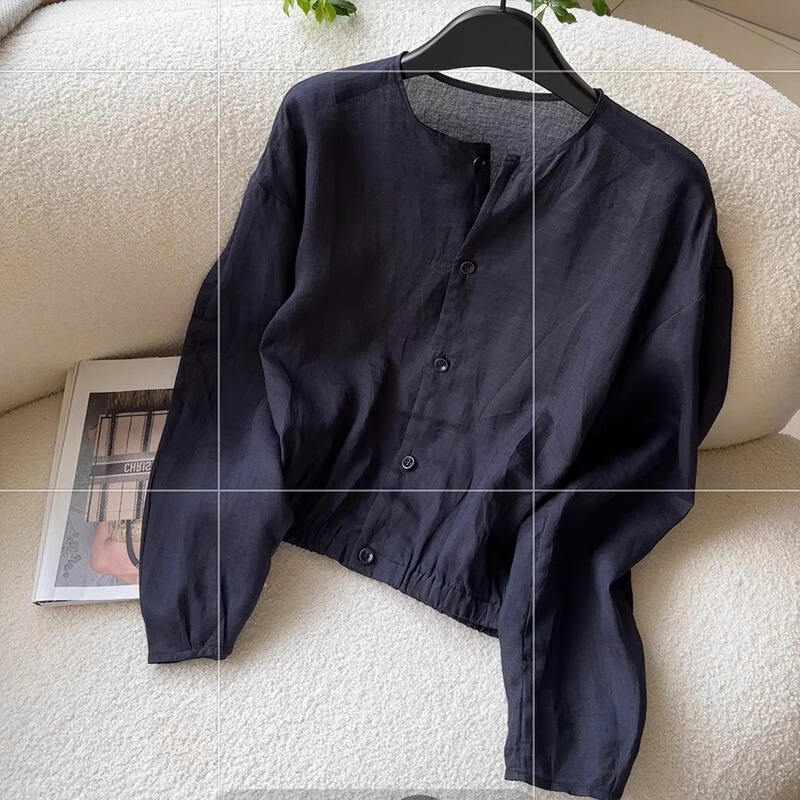 Linen Sun Protection Shirt Short Jacket Women's Shawl Summer 2026 New Loose Outerwear Cardigan Top Thin Shirt Linen Sun Protection Shirt Short Jacket Women's Shawl Summer 2026 New Loose Outerwear Cardigan Top Thin Shirt