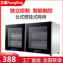 Fangling Home Kitchen Hanging Wall Desktop Wall-mounted Disinfection Cabinet Kindergarten Hanging Wall Double Door Bowls Chopsticks High Temperature Disinfection Cupboard