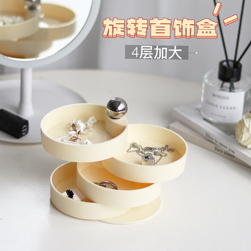 Teenage Girl Hearts Jewelry Containing Boxes Upscale Delicate Cream Wind Swing home Accessories Comb Dresden storage box Advanced sense-Taobao