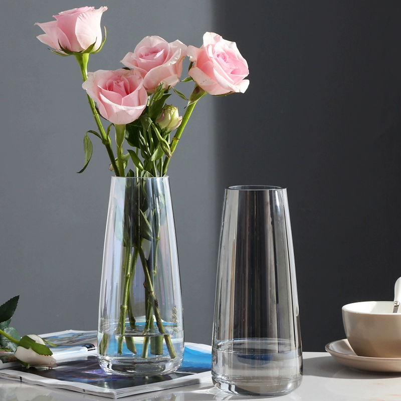 Ánh sáng sang trọng bình thủy tinh trang trí hiện đại tối giản phòng khách thủy canh trong suốt bình hoa ý tưởng trang trí bàn Bắc Âu - Vase / Bồn hoa & Kệ