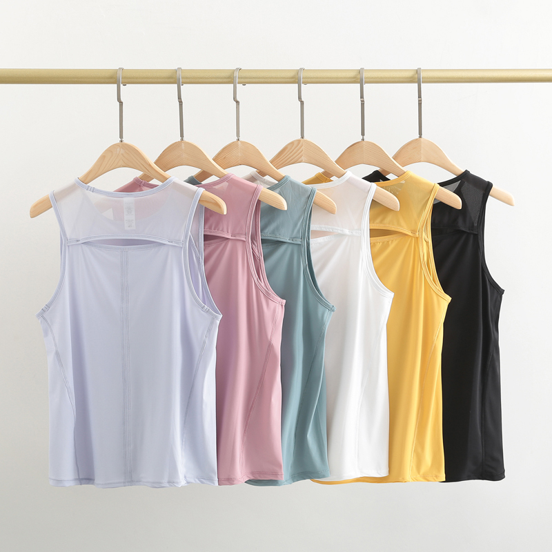 Yoga Vest for Women, Quick-Drying Sports Running Fitness Top, Sleeveless Outer Wear, Mesh T-Shirt, Loose Cover-Up Yoga Vest for Women, Quick-Drying Sports Running Fitness Top, Sleeveless Outer Wear, Mesh T-Shirt, Loose Cover-Up
