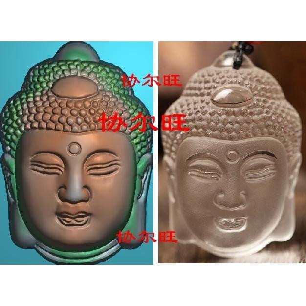 Gray-scale map embossed fine carving map jade carving woodcarving map computer carving map 46 brand pendant Tathagata head Buddha head