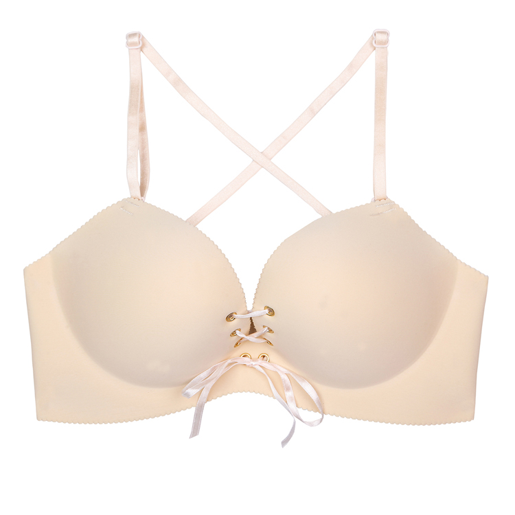 Kéo b không có vòng thép áo ngực chéo đẹp lưng quây ngực nhỏ tụ tập backless liền mạch cô gái vô hình đồ lót áo lót mặc váy cúp ngực