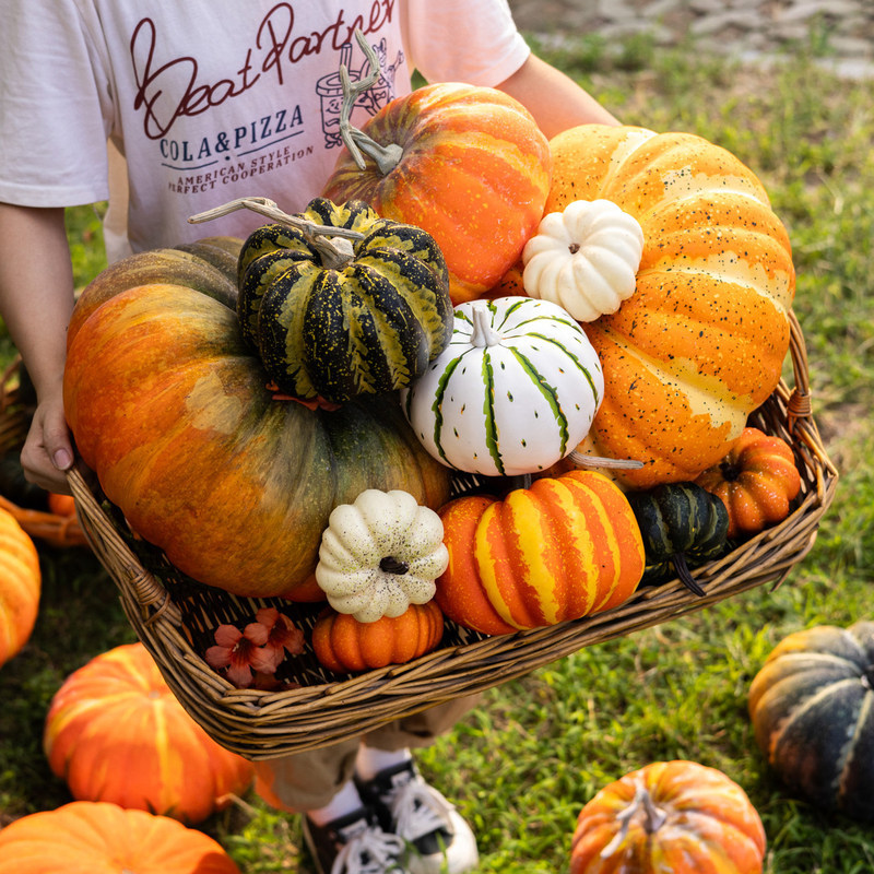 Simulated Pumpkin Model Plastic Vegetable Props Farmhouse Decorations Halloween Decoration Window Display Scenic Spot Photography Sketching Simulated Pumpkin Model Plastic Vegetable Props Farmhouse Decorations Halloween Decoration Window Display Scenic Spot Photography Sketching