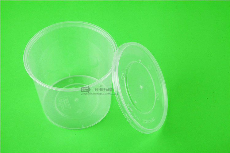 Одноразовые коробка для завтрака Мейян 15388 круглый Фаст -фуд коробки тюк ведро сохранение суп 700ml тюк 450 ящиков 