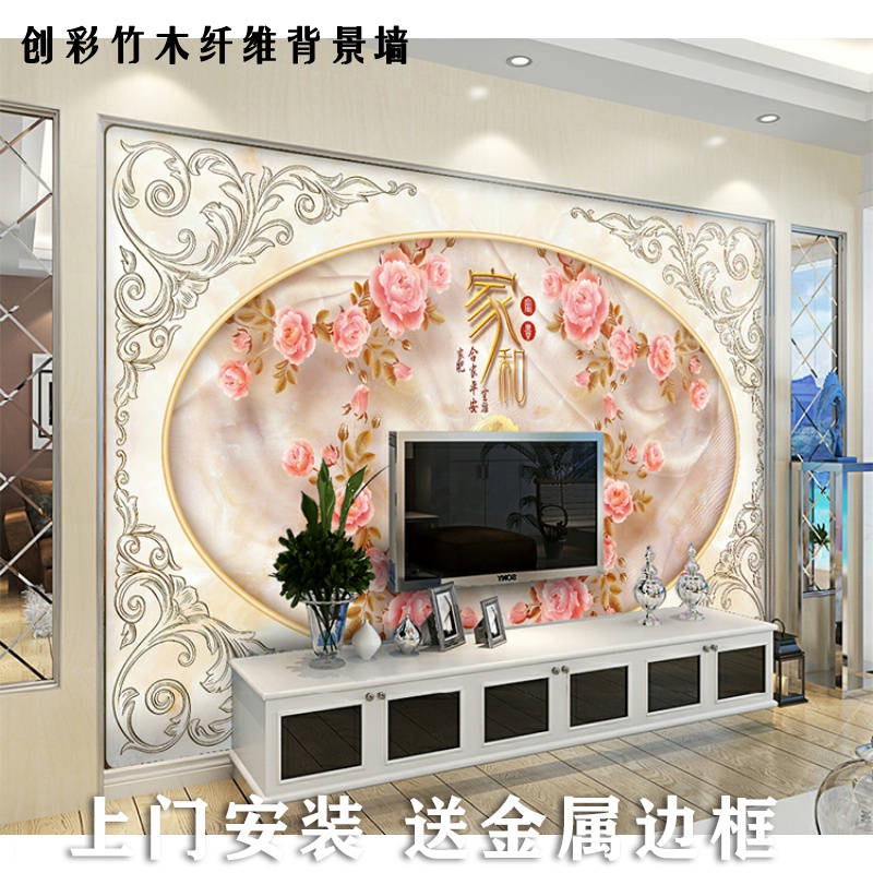 Modern European Roman column 3D three-dimensional soft package living room TV background wall wallpaper non-woven wallpaper custom mural