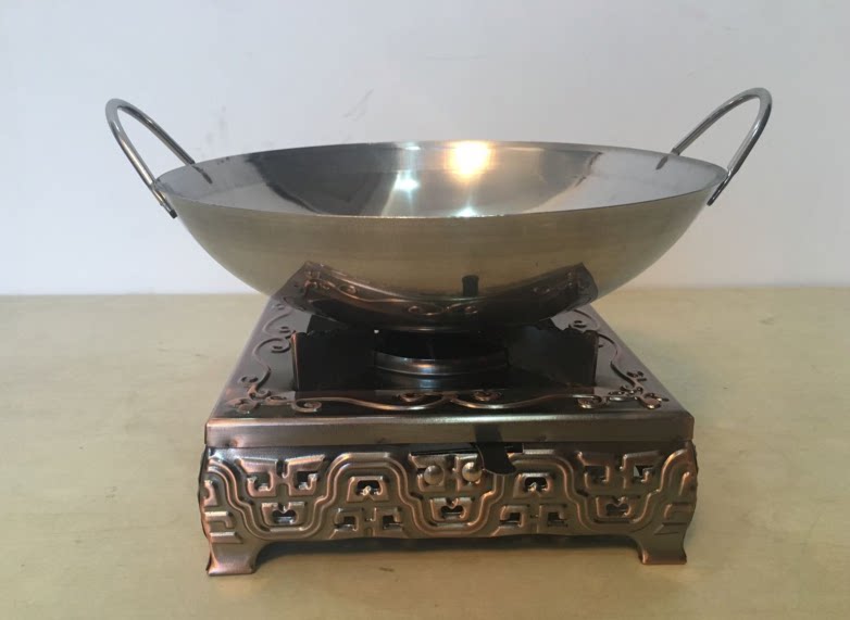Alcohol furnace fire boiler dry boiler steel pot small hot pot pot base bright furnace iron furnace bronze furnace furnace base