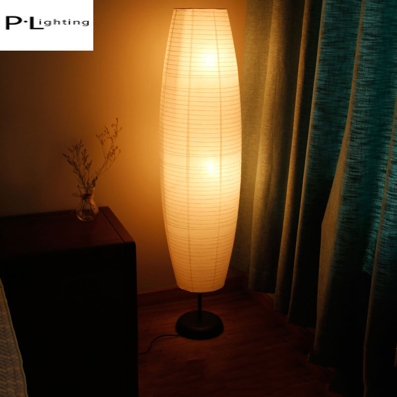 Scandinavian European-Style Simple Floor Lamp ins Style Living Room Bedroom Study Creative Stylish Accessible Luxury Led Paper Vertical Lampshade Scandinavian European-Style Simple Floor Lamp ins Style Living Room Bedroom Study Creative Stylish Accessible Luxury Led Paper Vertical Lampshade