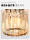 Retro Crystal Ceiling Lamp Balcony Aisle Corridor Entrance Cloakroom Lighting French Medieval American Style Simple