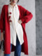 Warmo/2022 spring lantern sleeve mid-length lazy loose sweater cardigan women's loose versatile knitted jacket