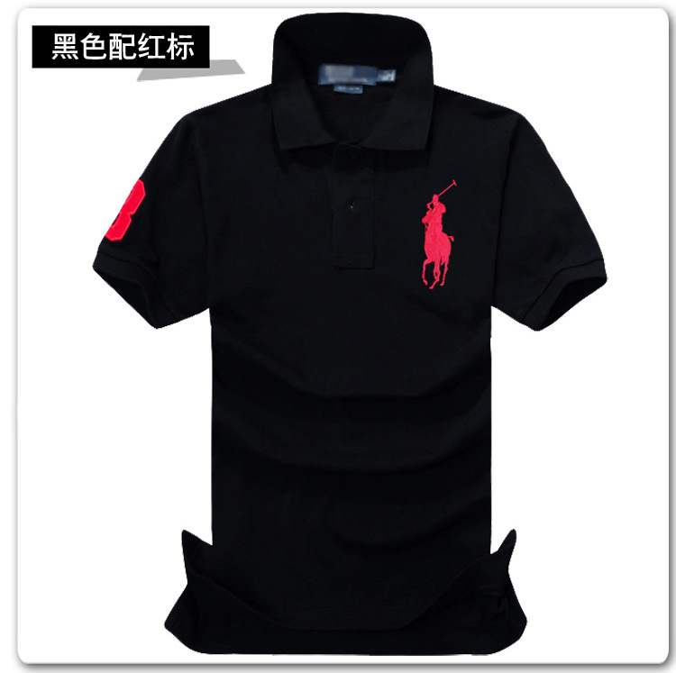 Loose polo áo sơ mi nam ngắn tay áo mùa hè lớn mã màu rắn Paul T-shirt kinh doanh giải trí ngựa tiêu chuẩn thêu bông váy mùa hè