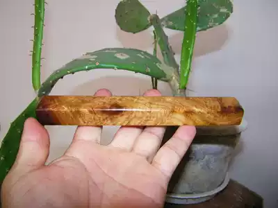 Hainan Huanghuali Vietnam Huanghuali mahogany full of water ripples fluorescent wood-like handle town ruler gall wood seal hairpin