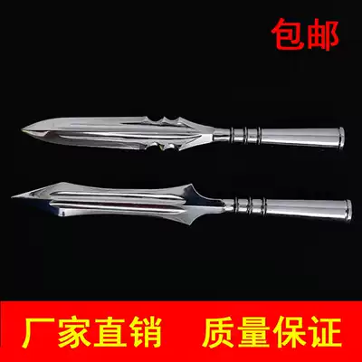 Martial arts gun head red tassel gun overlord gun Stainless steel faucet Tai chi snake spear White wax rod Martial arts stick red tassel