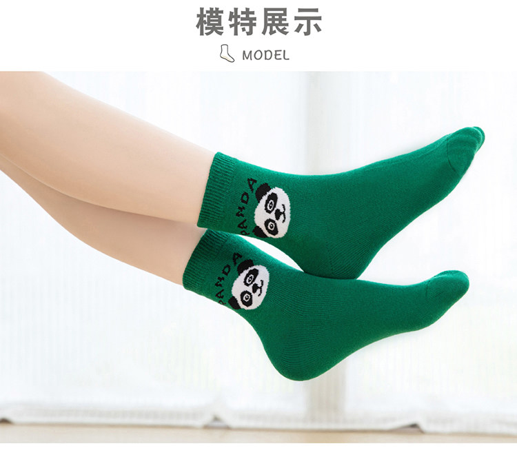 儿童袜子春秋款男童中大童薄款秋冬季女童中筒袜女孩吸汗防臭棉袜 — 5