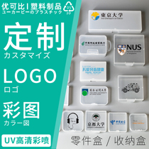 Custom LOGO logo trademark color picture custom printing UV printing parts storage box packaging box Business card box