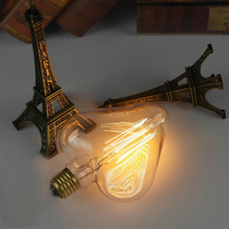 New creative light bulb Edison bulb five-pointed star heart-shaped retro light bulb restaurant bar decoration light source