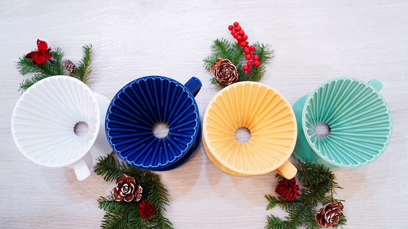 Japanese-Made Hasami Ware M1 Cone-Shaped Pour-Over Coffee V60 Starburst Filter Cup for 1-2 People 