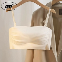 Japanese GP underwear for women with big breasts small push-up thin tube top anti-exposure cross-beautiful back camisole bra