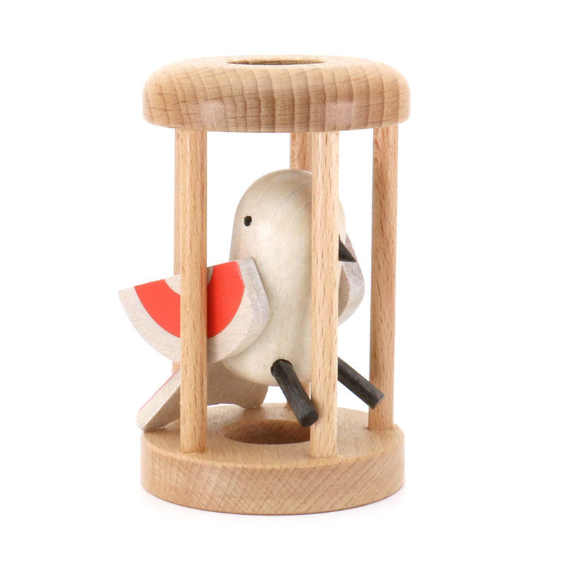 Настольная игра owl in cage 笼中之鸟笼中取物孔明锁智力益智解谜玩具木质猫头鹰