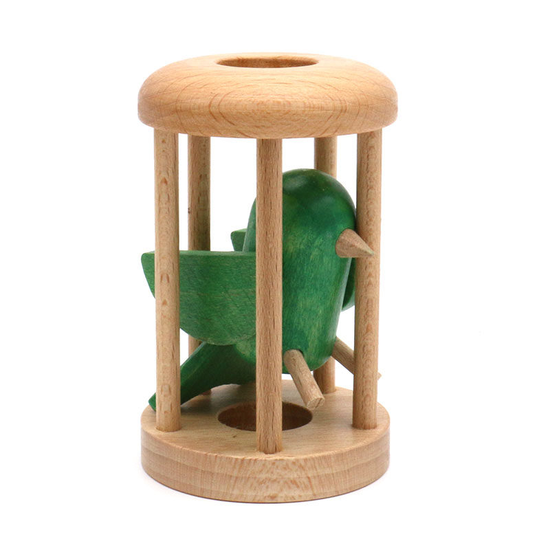 Настольная игра owl in cage 笼中之鸟笼中取物孔明锁智力益智解谜玩具木质猫头鹰