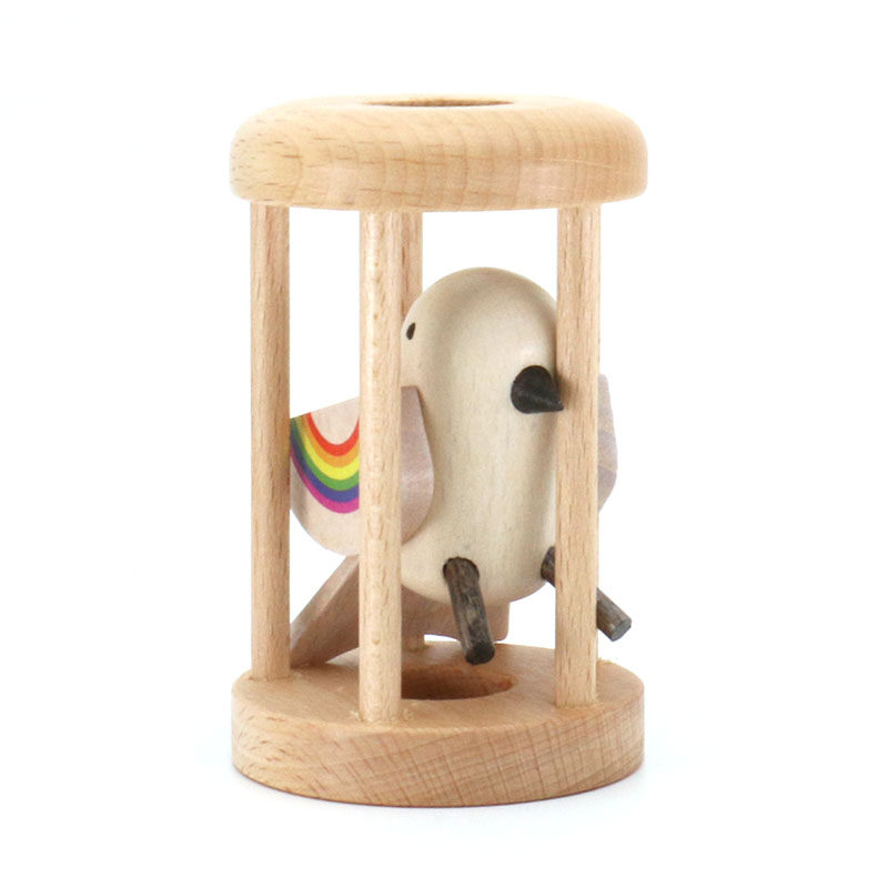 Настольная игра owl in cage 笼中之鸟笼中取物孔明锁智力益智解谜玩具木质猫头鹰