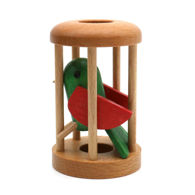 Настольная игра owl in cage 笼中之鸟笼中取物孔明锁智力益智解谜玩具木质猫头鹰