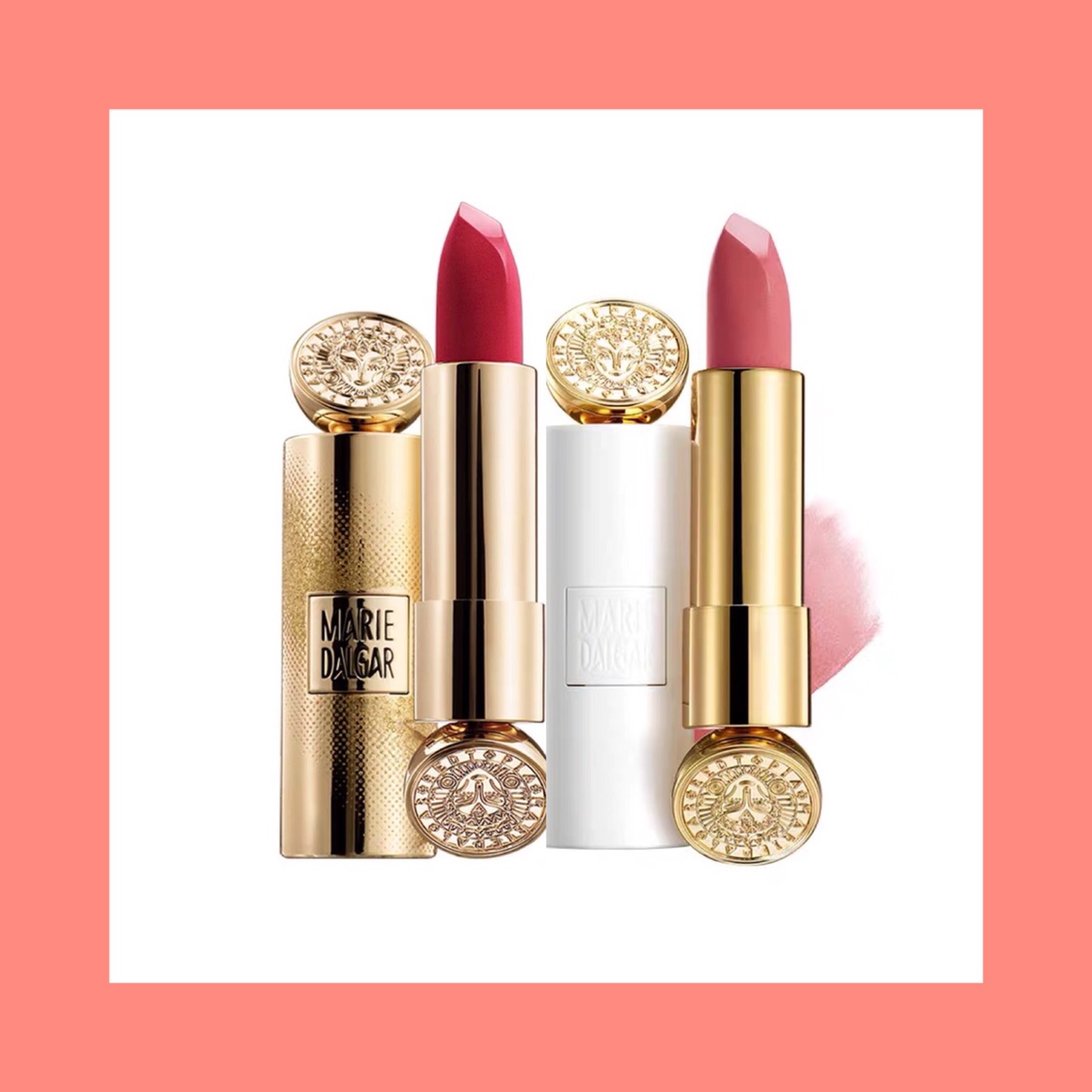 Mary Daigar Knight Little White Little Gold Tube New Color Lipstick Gold Purple Tube Matte Lipstick Set Matte Cosmetics