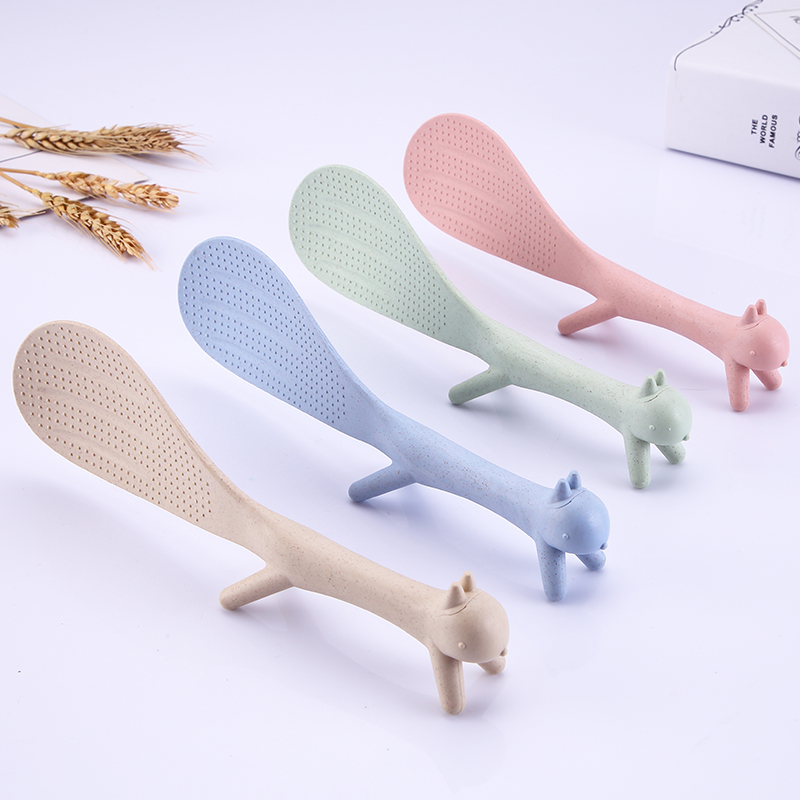 Wheat straw fox rice spoon cartoon creative kitchen rice spoon rice cooker rice shovel rice cooker rice shovel