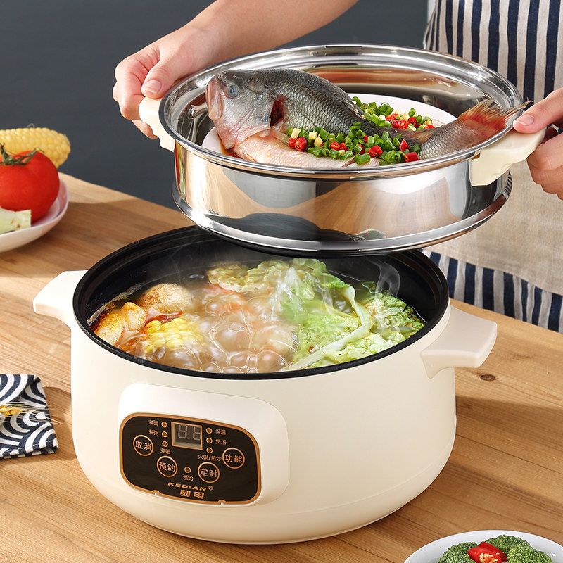 Egg steamer double-layer intelligent appointment timing egg cooker automatic power off home multi-functional breakfast electromechanical steamer