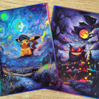 Ptcg card set van gogh pikachu gengar eevee fantasy Ptcg card set van gogh pikachu gengar eevee fantasy