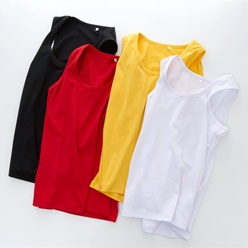 Mùa hè không tay áo thun rộng mặc thể dục bóng rổ thể thao cotton trắng vest nam xu hướng thương hiệu hip-hop cá tính - Áo vest cotton áo ba lỗ gym