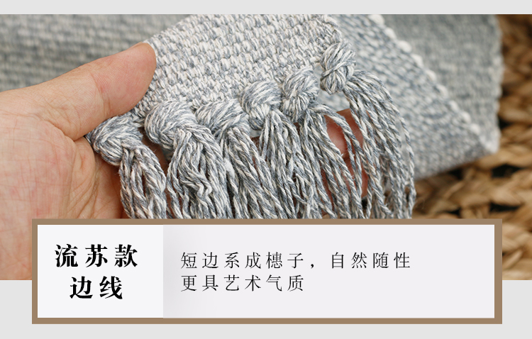 Máy có thể giặt đầu giường bằng vải bông và thảm trải sàn phòng ngủ đầy đủ cửa hàng phòng cà phê bàn ​​phòng khách dệt khâu - Thảm thảm lót sàn nhà
