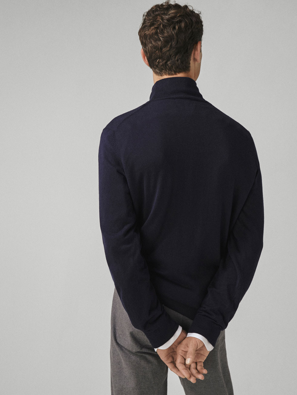 Mùa thu và mùa đông hoang dã! Khách hàng cũ đang say! Áo len cao cổ cotton / cashmere / lụa tơ tằm shop thời trang nam