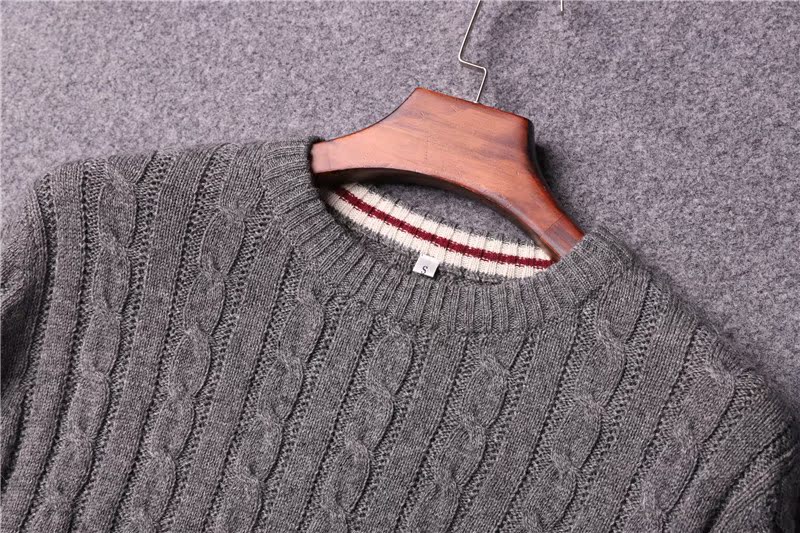 Mao bò cashmere! Hiệu ứng ấm áp là siêu tốt! Mùa thu đông mùa đông thời trang nam mới đơn giản Tóc len màu đơn giản quân áo nam hàng hiệu