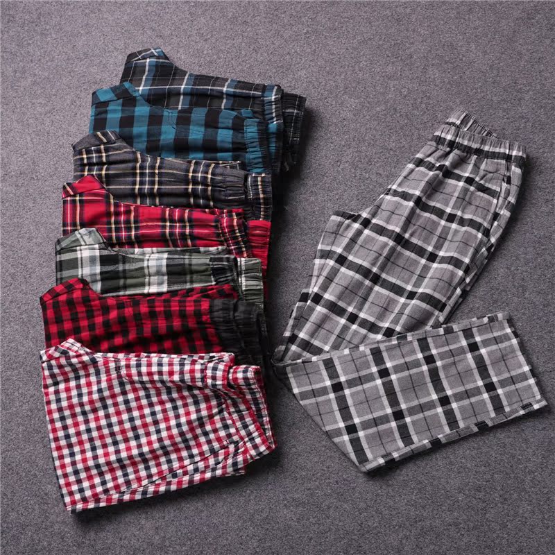 Sản xuất trong phòng phù hợp! Đàn ông sắt đang đến! U + nam mùa thu và mùa đông nhà flannel pyjama quần thun quan lot nam